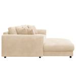 Ecksofa LAYAA mit Longchair Bouclé Stoff Bony: Beige - Breite: 286 cm - Longchair davorstehend links