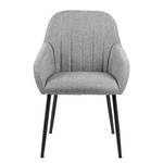 Set di 2 sedie con braccioli Mahlu Grigio - Metallo - Tessile - 58 x 85 x 61 cm