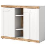 Dressoir Norbuck wit/eikenhouten look