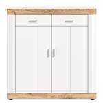 Kast Norbuck met 2 deuren wit/eikenhouten look