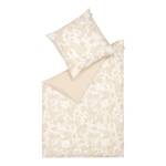 Parure de lit en satin brillante Blossom Coton - Beige - 155 x 220 cm + oreiller 80 x 80 cm
