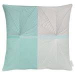 Housse de coussin Tobia Polyester / Viscose - 46 x 46 cm - Turquoise / Gris