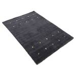 Tapis en laine Gabbeh Uni Noir - 140 x 200 cm