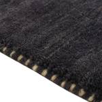 Tapis en laine Gabbeh Uni Noir - 140 x 200 cm