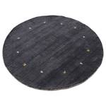 Tapis en laine Gabbeh Uni rond Noir - 150 x 150 cm