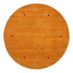 Wollen vloerkleed Gabbeh Uni rond wol - Geel - 80 x 80 cm