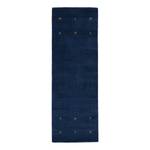 Loper Gabbeh Uni wol - Blauw - 80 x 300 cm