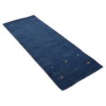 Loper Gabbeh Uni wol - Blauw - 80 x 300 cm