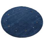 Wollteppich Gabbeh Uni Rund Wolle - Blau - 200 x 200 cm