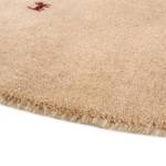 Tapis en laine Gabbeh Uni rond Beige - 80 x 80 cm