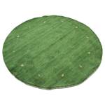 Tapis en laine Gabbeh Uni rond Vert - 80 x 80 cm