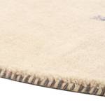 Wollen vloerkleed Gabbeh Uni rond wol - Wit - 80 x 80 cm