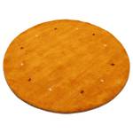 Tapis en laine Gabbeh Uni rond Orange - 80 x 80 cm