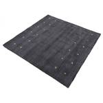 Tapis en laine Gabbeh Uni carré Noir - 200 x 200 cm