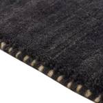 Tapis en laine Gabbeh Uni carré Noir - 200 x 200 cm