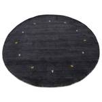 Tapis en laine Gabbeh Uni rond Noir - 120 x 120 cm