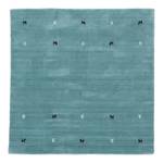 Tapis en laine Gabbeh Uni carré Turquoise - 60 x 60 cm