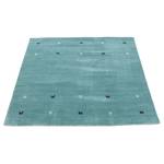 Tapis en laine Gabbeh Uni carré Turquoise - 60 x 60 cm