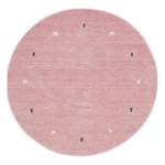 Tapis en laine Gabbeh Uni rond Rose foncé - 150 x 150 cm