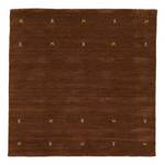 Wollen vloerkleed Gabbeh Uni Vierkant wol - Bruin - 60 x 60 cm