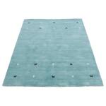 Tapis en laine Gabbeh Uni Turquoise - 60 x 90 cm