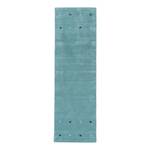 Tapis de couloir Gabbeh Uni Turquoise - 80 x 450 cm