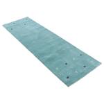 Tapis de couloir Gabbeh Uni Turquoise - 80 x 450 cm