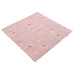 Wollteppich Gabbeh Uni Quardratisch Wolle - Pink - 150 x 150 cm