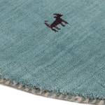 Tapis en laine Gabbeh Uni rond Turquoise - 150 x 150 cm