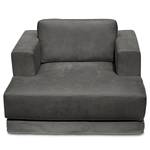 Fauteuil XXL Grety avec housse amovible Tissu Stormy: Gris foncé