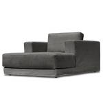 Fauteuil XXL Grety avec housse amovible Tissu Stormy: Gris foncé