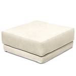 Polsterhocker Grety mit Wechselbezug Webstoff Stormy: Creme