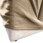 Meubelhoes Grety gestoffeerde hocker Geweven stof Stormy: Beige