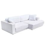 Wechselbezug Grety Ecksofa Webstoff Stormy: Creme - Longchair davorstehend rechts