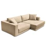 Wechselbezug Grety Ecksofa Webstoff Stormy: Beige - Longchair davorstehend rechts