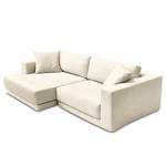 Wechselbezug Grety Ecksofa Webstoff Stormy: Creme - Longchair davorstehend links