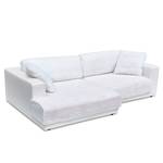 Wechselbezug Grety Ecksofa Webstoff Stormy: Creme - Longchair davorstehend links