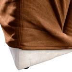 Divano angolare Grety Tessuto Stormy: marrone ruggine - Longchair preimpostata a sinistra