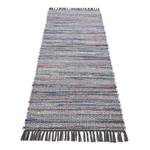 Tapis de couloir Kelim Chindi Gris - 60 x 180 cm