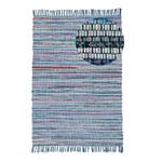 Tapis en coton Kelim Chindi Bleu - 200 x 290 cm