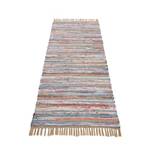 Tapis de couloir Kelim Chindi Taupe - 80 x 400 cm