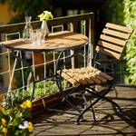 Chaises de jardin PARKLIFE - Lot de 2 Bois d’acacia certifié® FSC / Métal - Noir