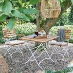 Chaises de jardin PARKLIFE - Lot de 2 Bois d’acacia certifié® FSC / Métal - Blanc