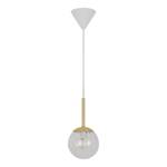 Hanglamp Chisell messing- wit - 1 lichtbron - Diameter: 15 cm