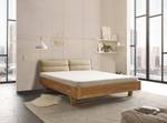 Houten bed Falotta kunstleer - beige - Vurenhout - 180 x 200cm