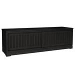 TV-Lowboard Casares Geriffelt Pinie Massiv - Schwarz - Breite: 166 cm