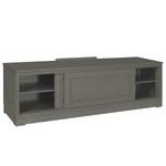 Meuble TV Casares lisse Pin massif - Gris - Largeur : 166 cm