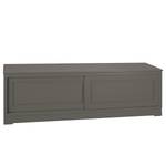 Meuble TV Casares lisse Pin massif - Gris - Largeur : 166 cm