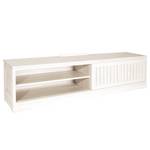 Meuble TV Casares cannelé Pin massif - Pin blanc - Largeur : 206 cm