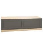 Meuble TV Casares lisse Pin massif - Gris/Pin crème - Largeur : 166 cm